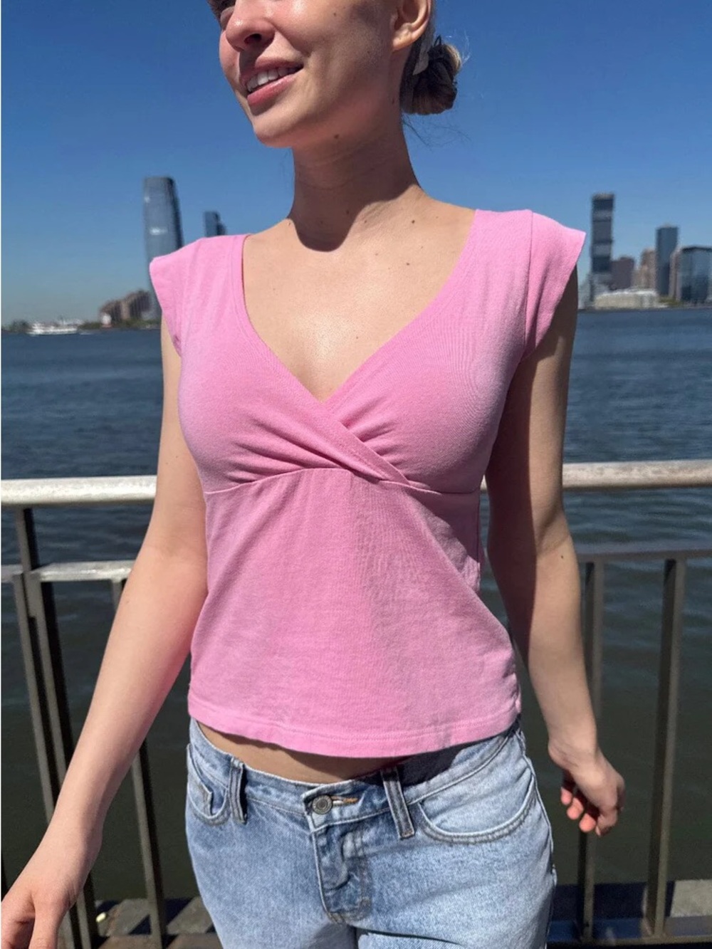 Brandy melville blush pink/ bubblegum pink Amara tank top